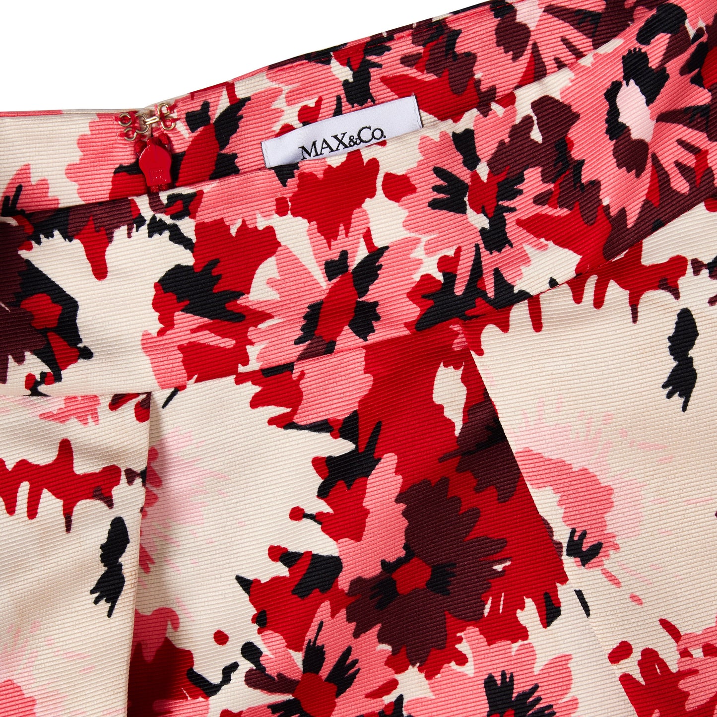 MAX&CO Midi Red Floral Skirt 8-10