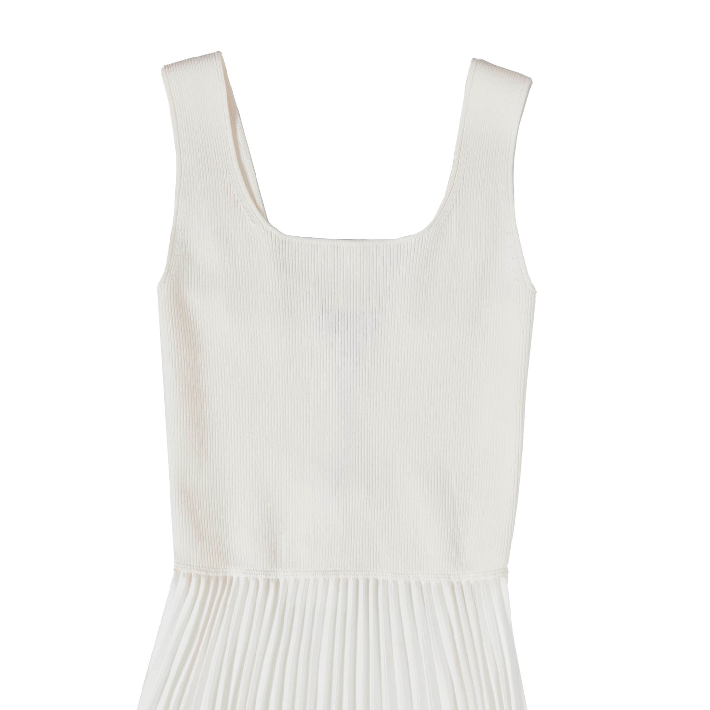 THEORY Pleated Square Neck Dress XS