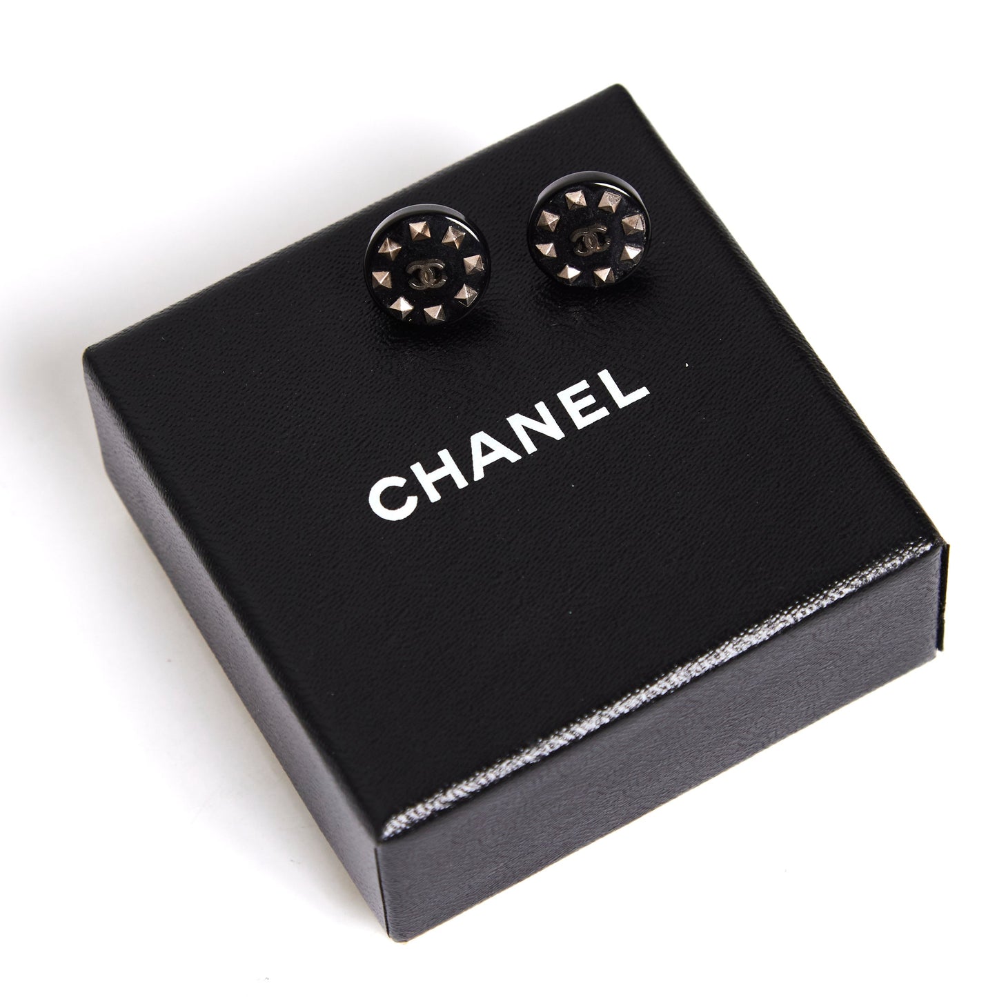 CHANEL CC Resin and Crystal Earrings