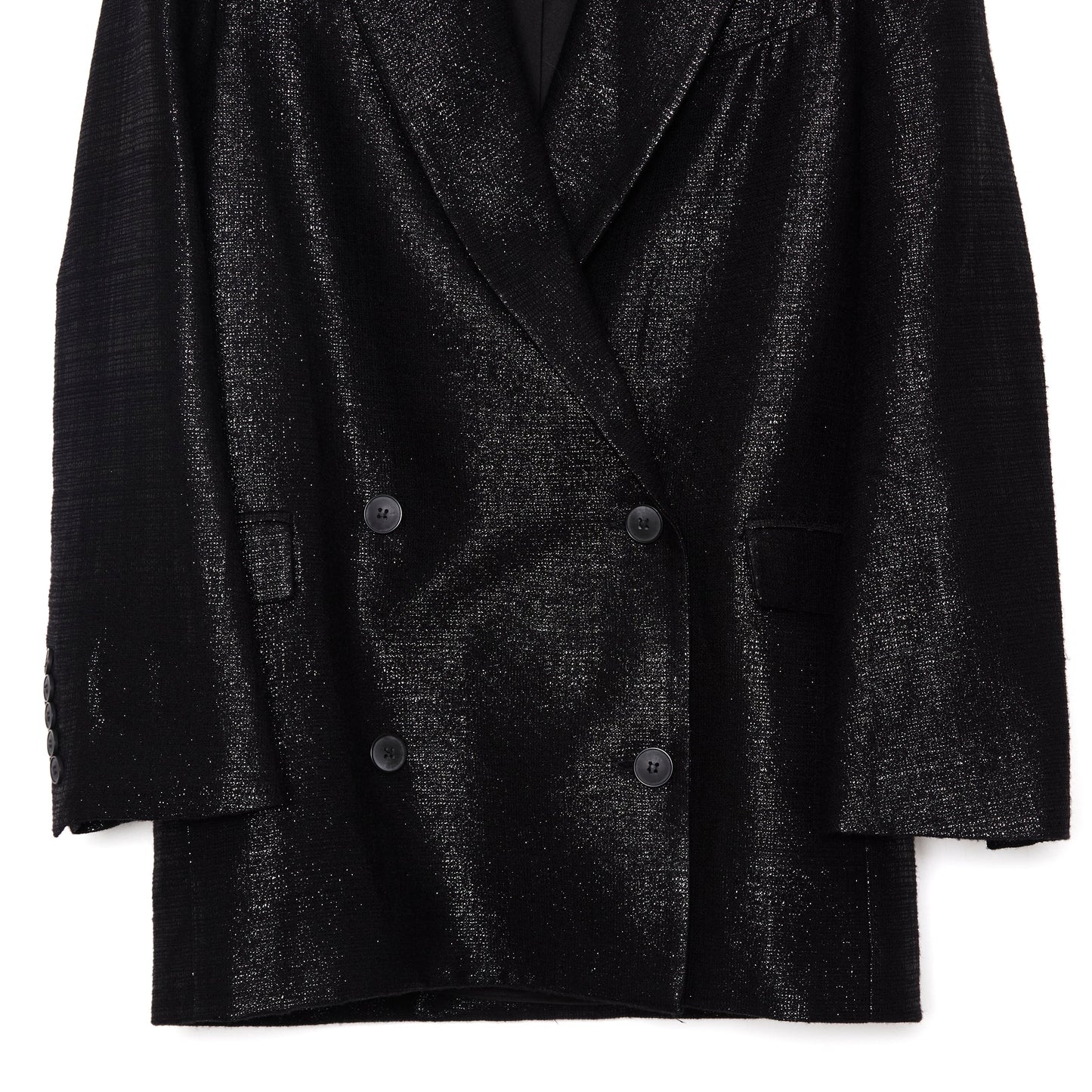 CAMILLA AND MARC Belmont Lurex Metallic-Woven Black Suit Blazer 10-12