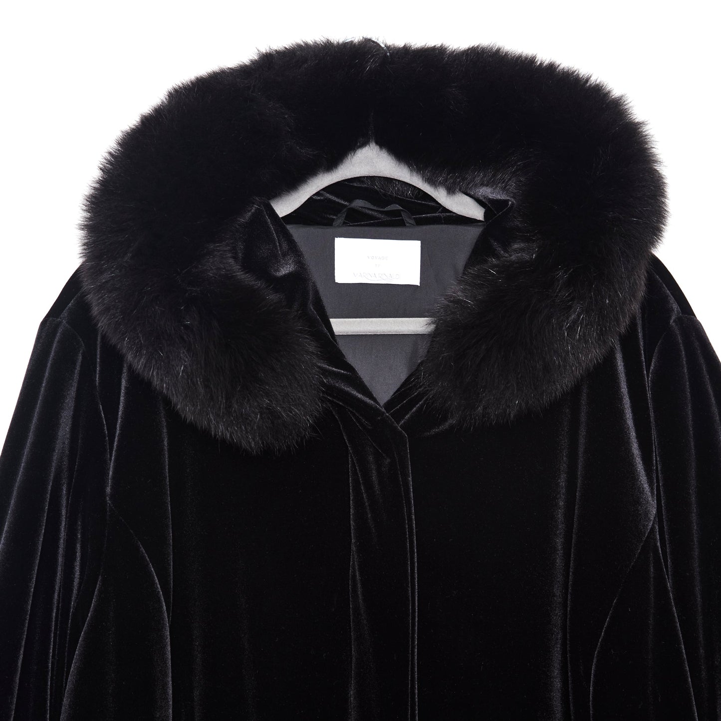 MARINA RENALDI Black PUffer Coat with Trimmed Fur 50
