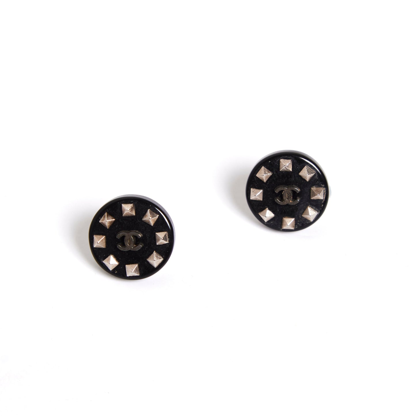 CHANEL CC Resin and Crystal Earrings