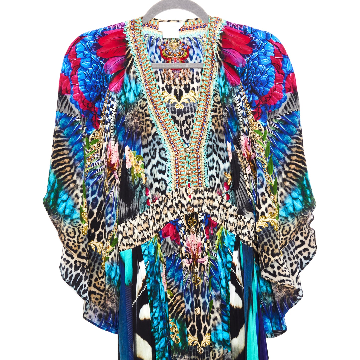 CAMILLA Long Dress with Smocked Waist Cafe Nairobi S