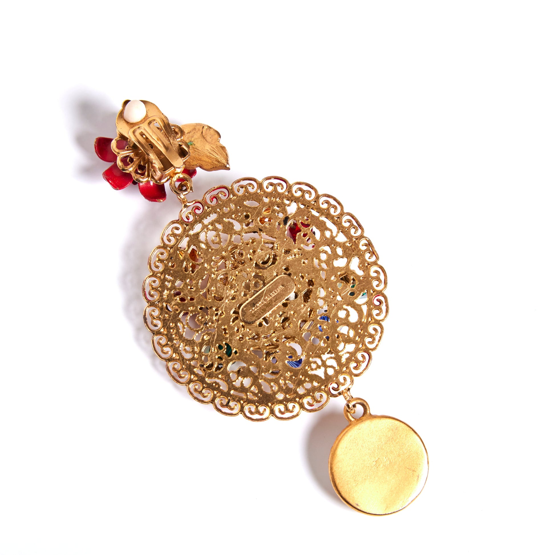 DOLCE & GABBANA Rhinestone-embellished clip on earrings