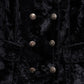 MOSCHINO Black Velour Pea Coat 44