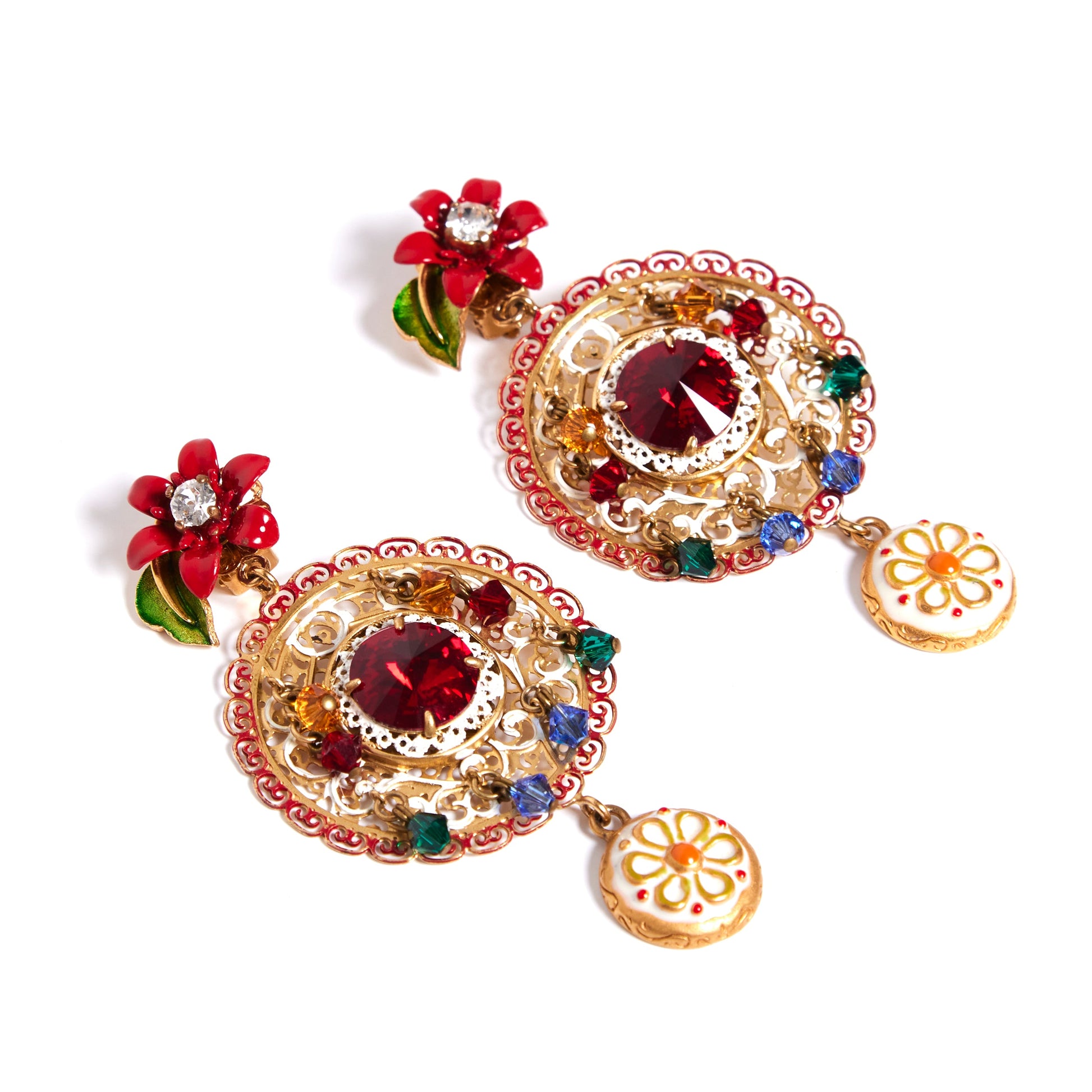 DOLCE & GABBANA Rhinestone-embellished clip on earrings