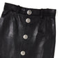 BALENCIAGA Leather mid-length Button front skirt 38