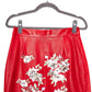 ALEXANDER MCQUEEN Floral Embroidered Leather Skirt 10