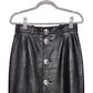 BALENCIAGA Leather mid-length Button front skirt 38