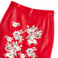 ALEXANDER MCQUEEN Floral Embroidered Leather Skirt 10