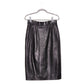 BALENCIAGA Leather mid-length Button front skirt 38