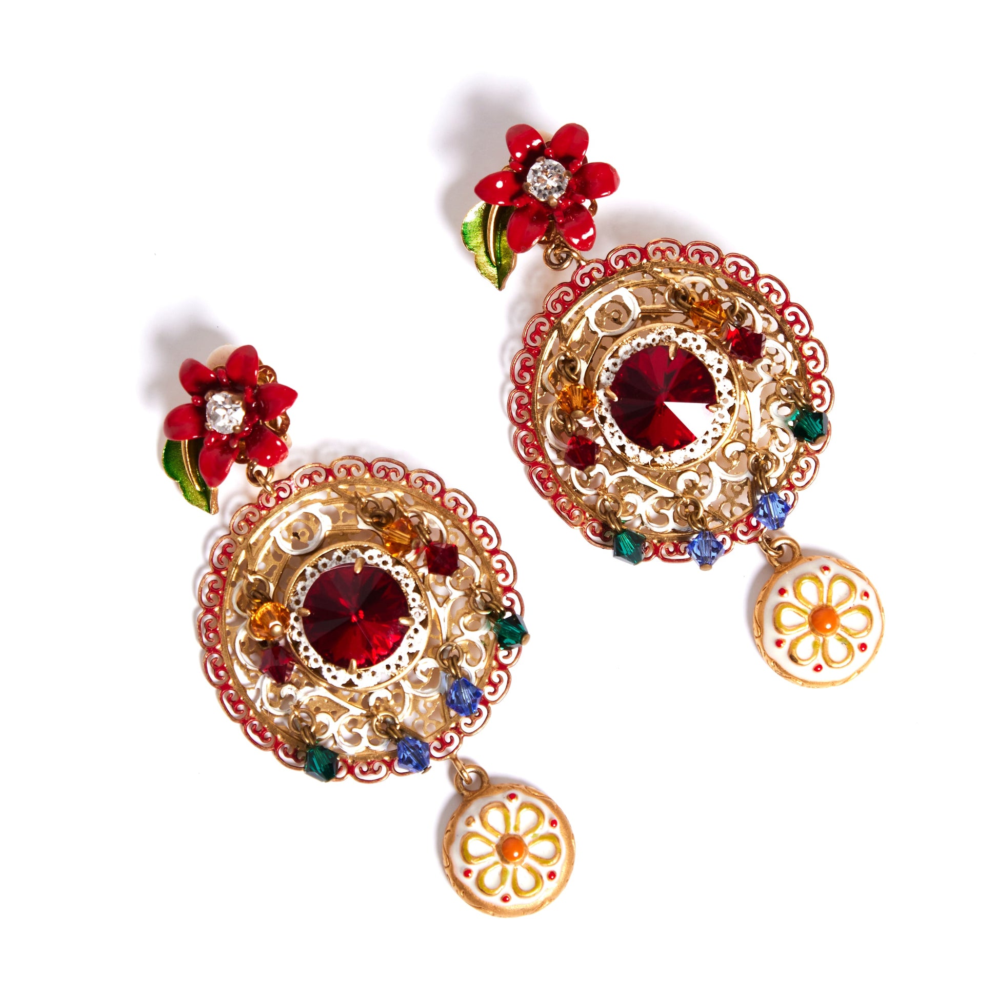 DOLCE & GABBANA Rhinestone-embellished clip on earrings