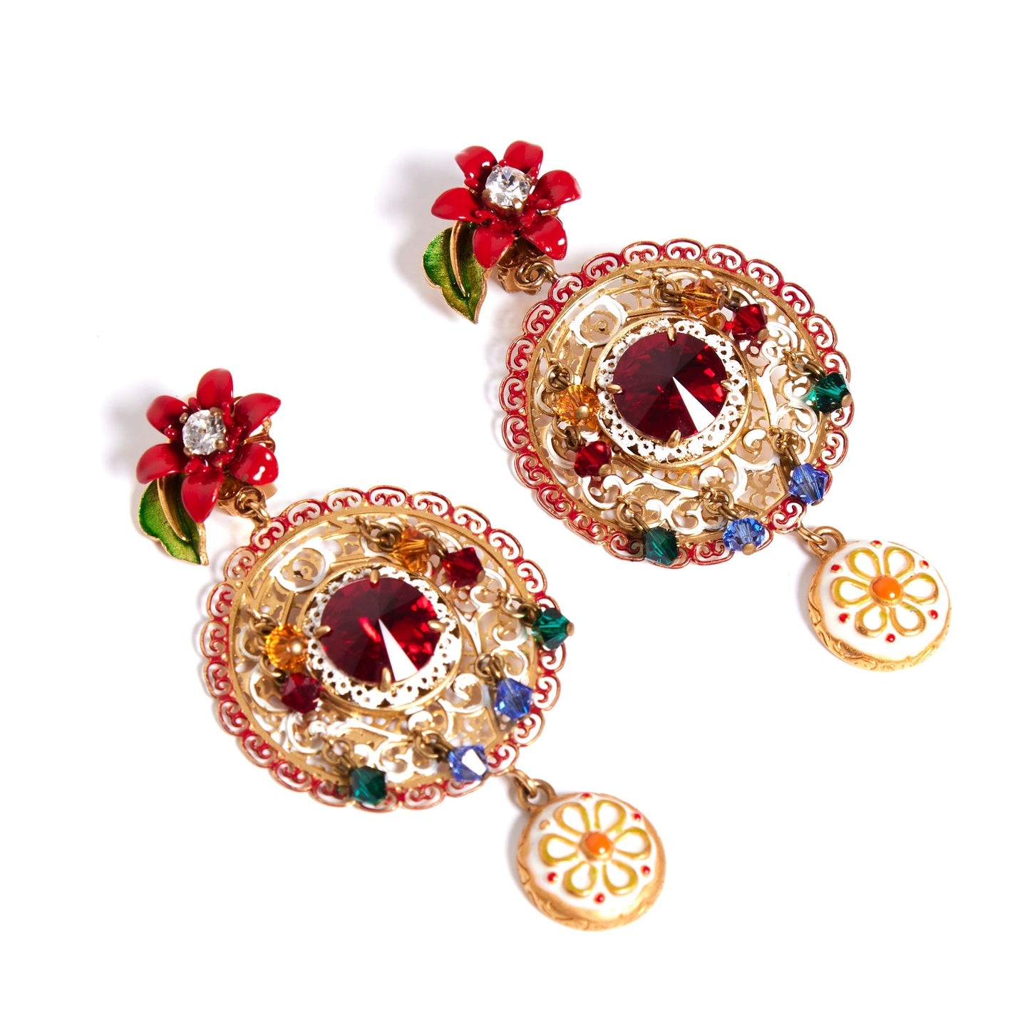 DOLCE & GABBANA Rhinestone-embellished clip on earrings