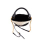 BURBERRY Prorsom Calfskin Laser Cut Lace Orchard Bucket Bag Black White