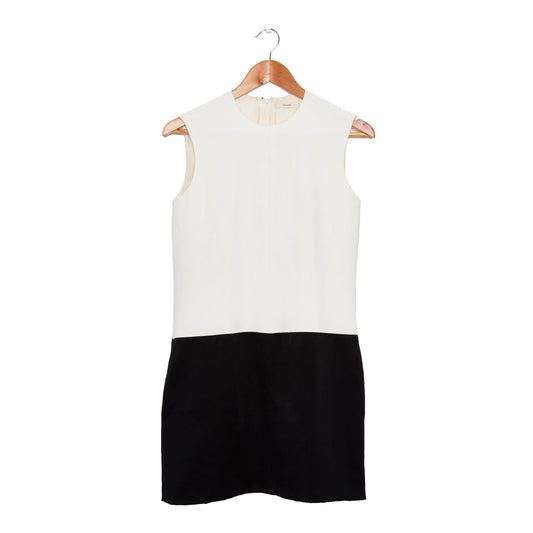 CÈLINE Black and White Colour Block Dress 38