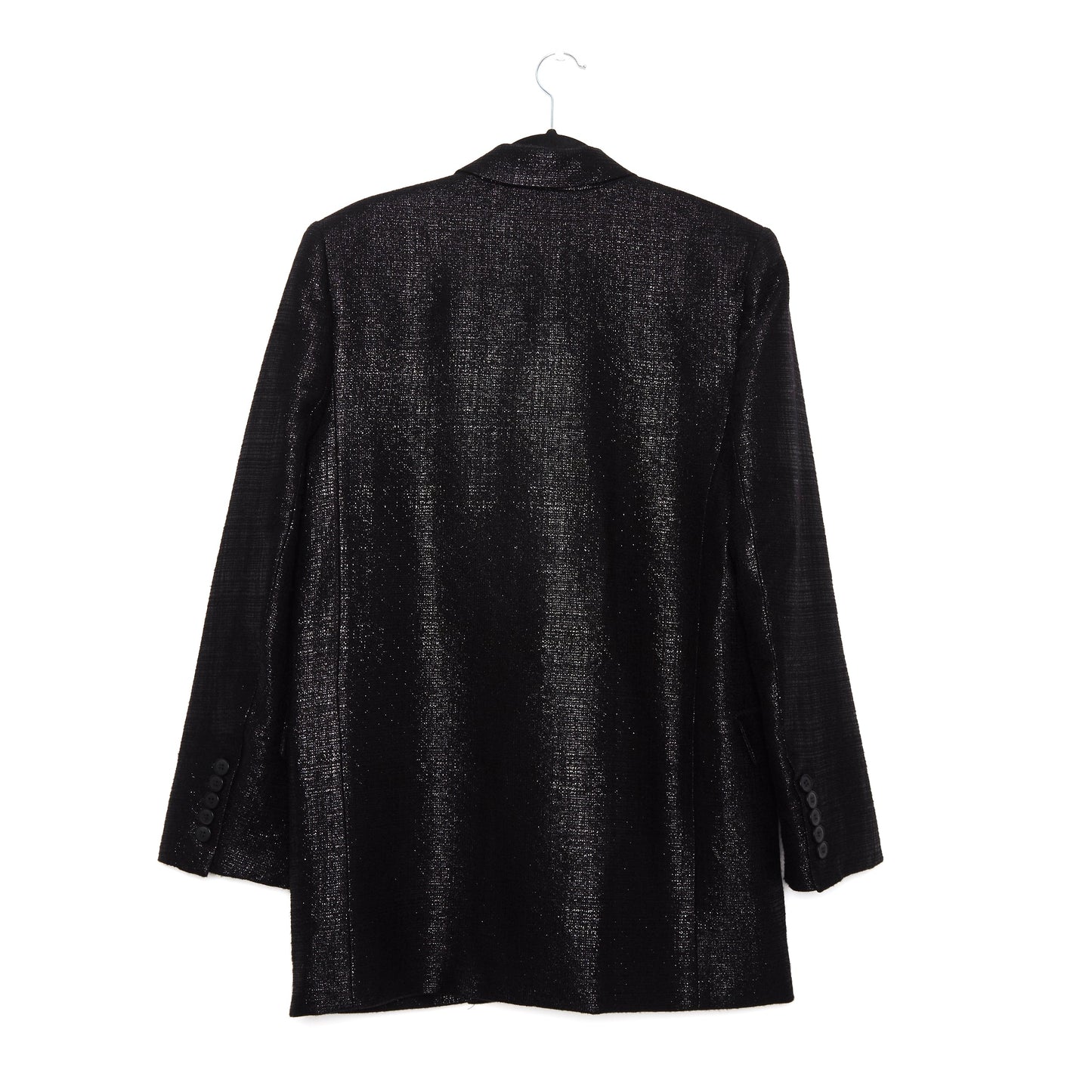 CAMILLA AND MARC Belmont Lurex Metallic-Woven Black Suit Blazer 10-12