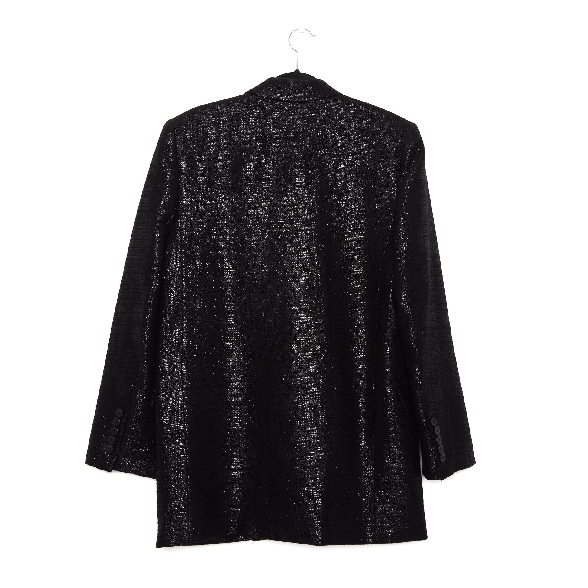 CAMILLA AND MARC Belmont Lurex Metallic-Woven Black Suit Blazer 10-12