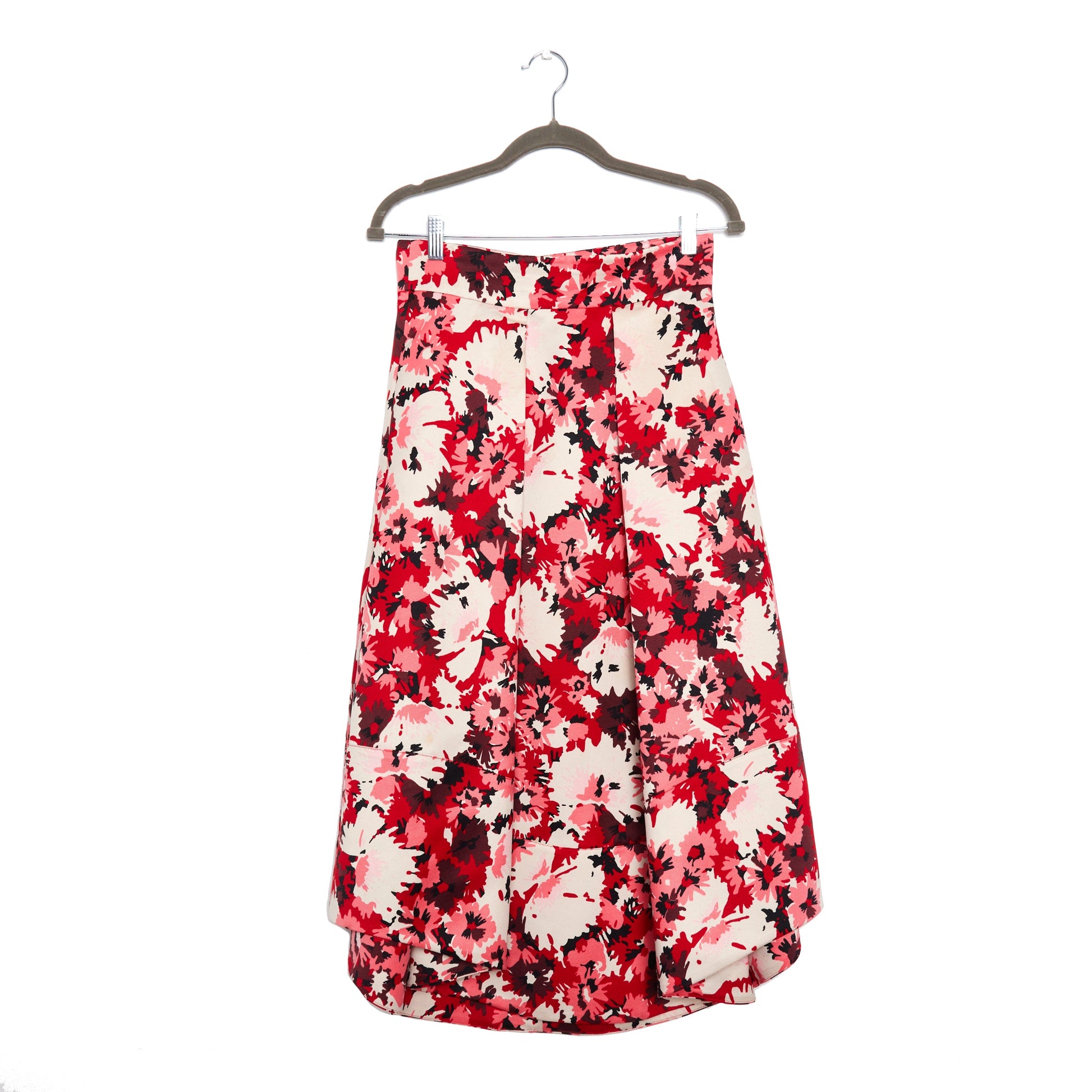 MAX&CO Midi Red Floral Skirt 8-10