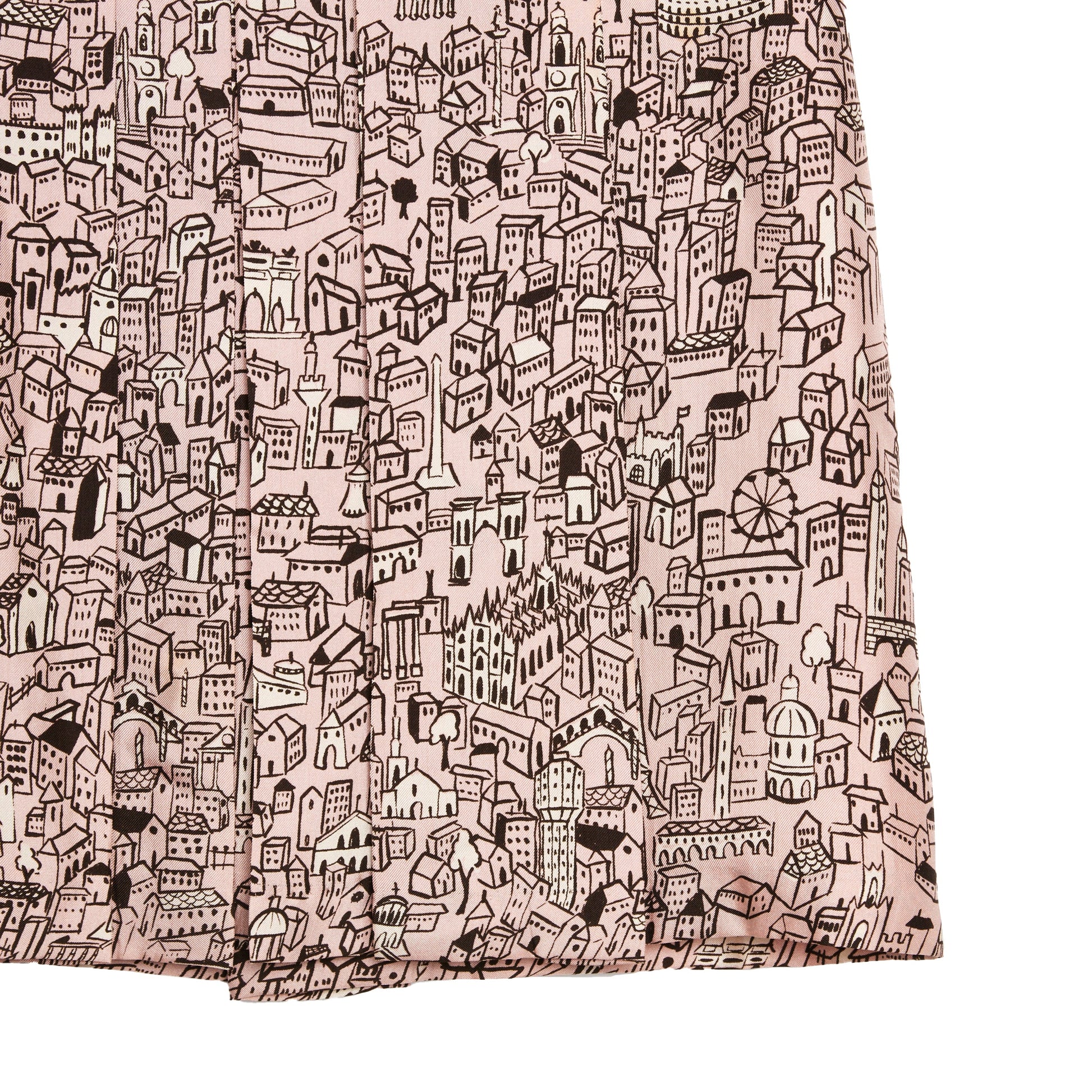 MOSCHINO  Vintage Silk Print Skirt S