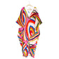 EMILIO PUCCI Red Printed Chiffon Kaftan