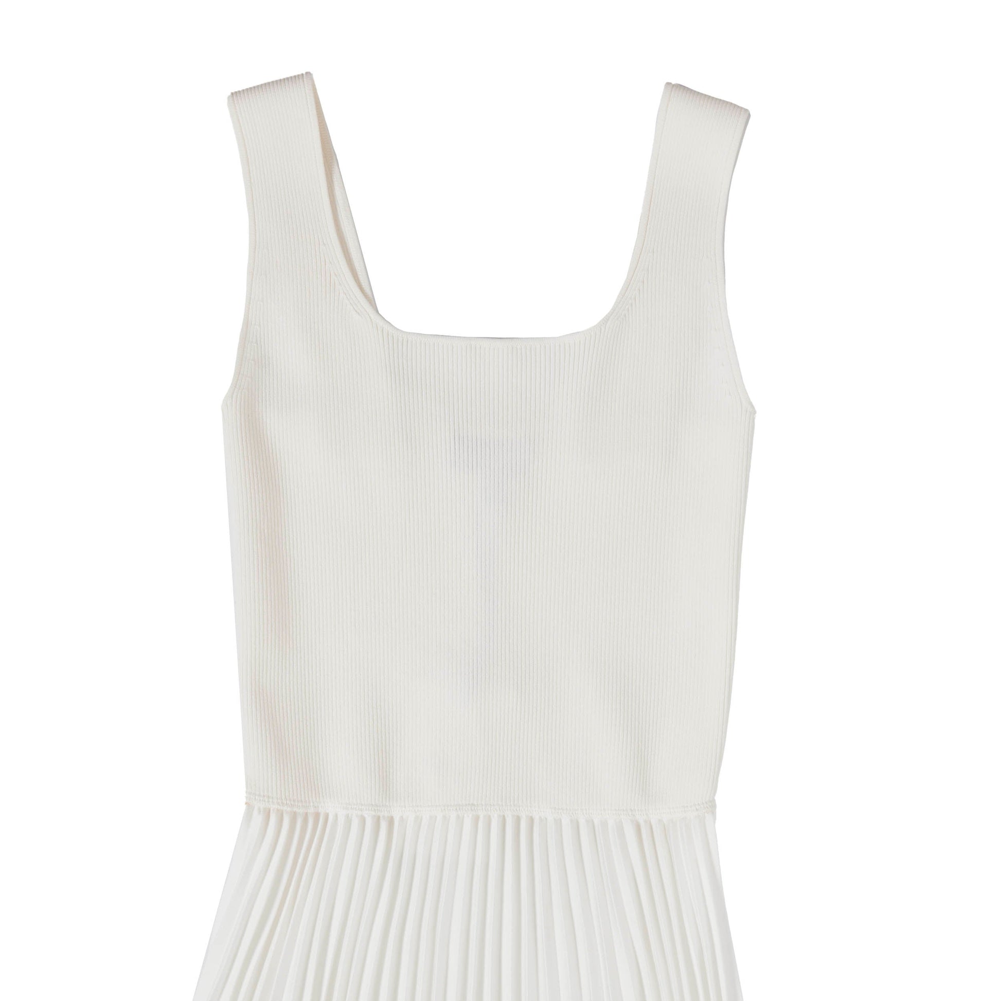 THEORY Pleated Square Neck Dress XS