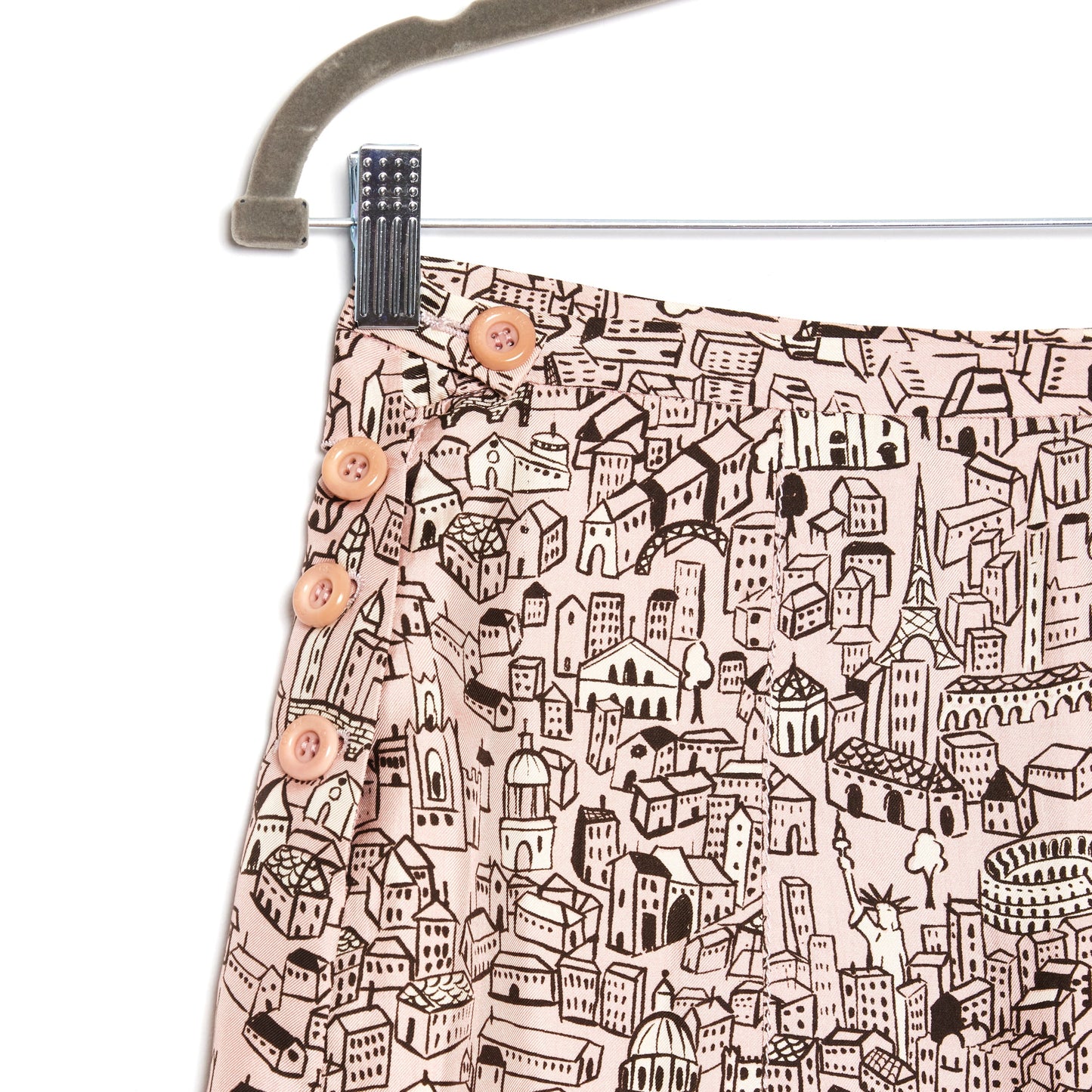 MOSCHINO  Vintage Silk Print Skirt S