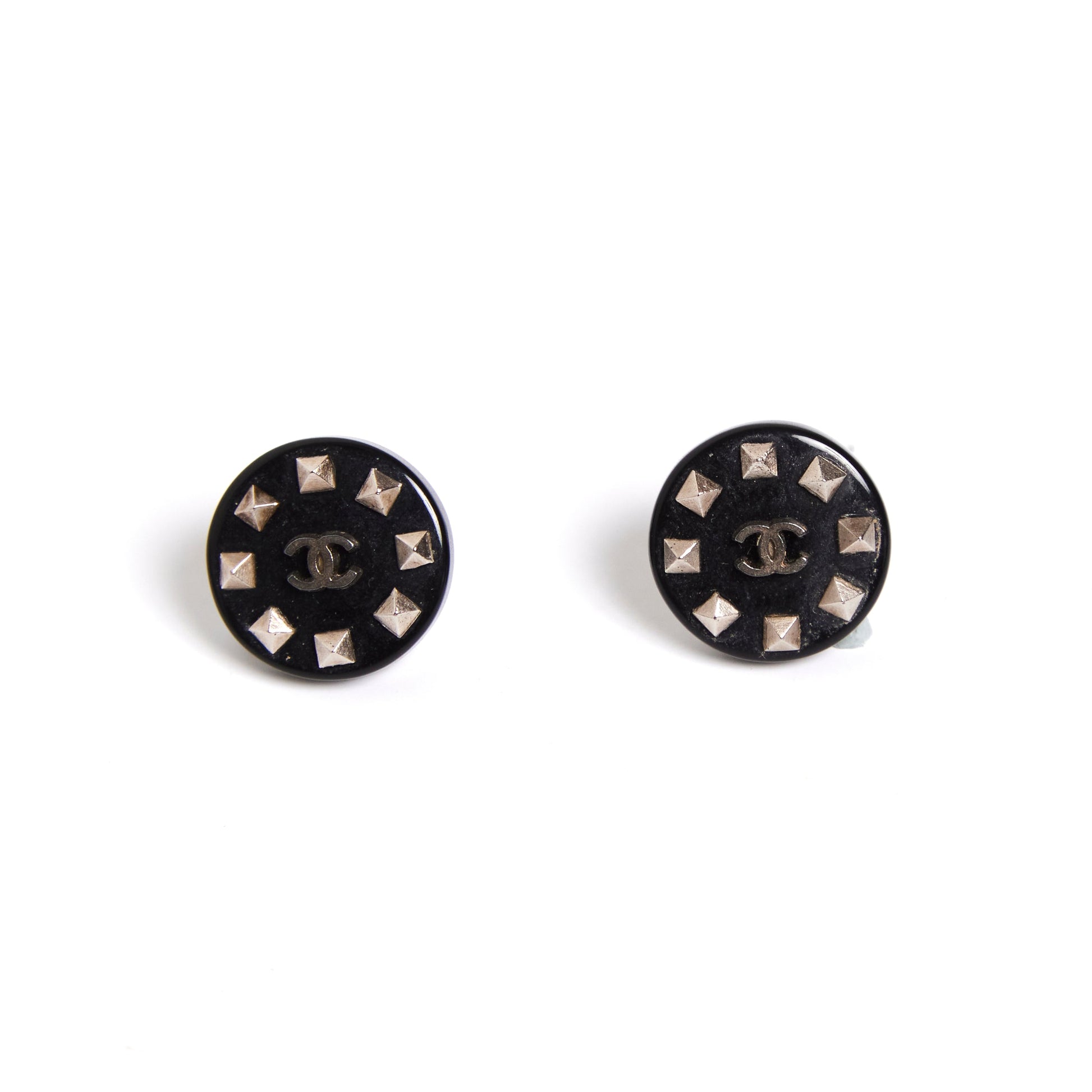 CHANEL CC Resin and Crystal Earrings