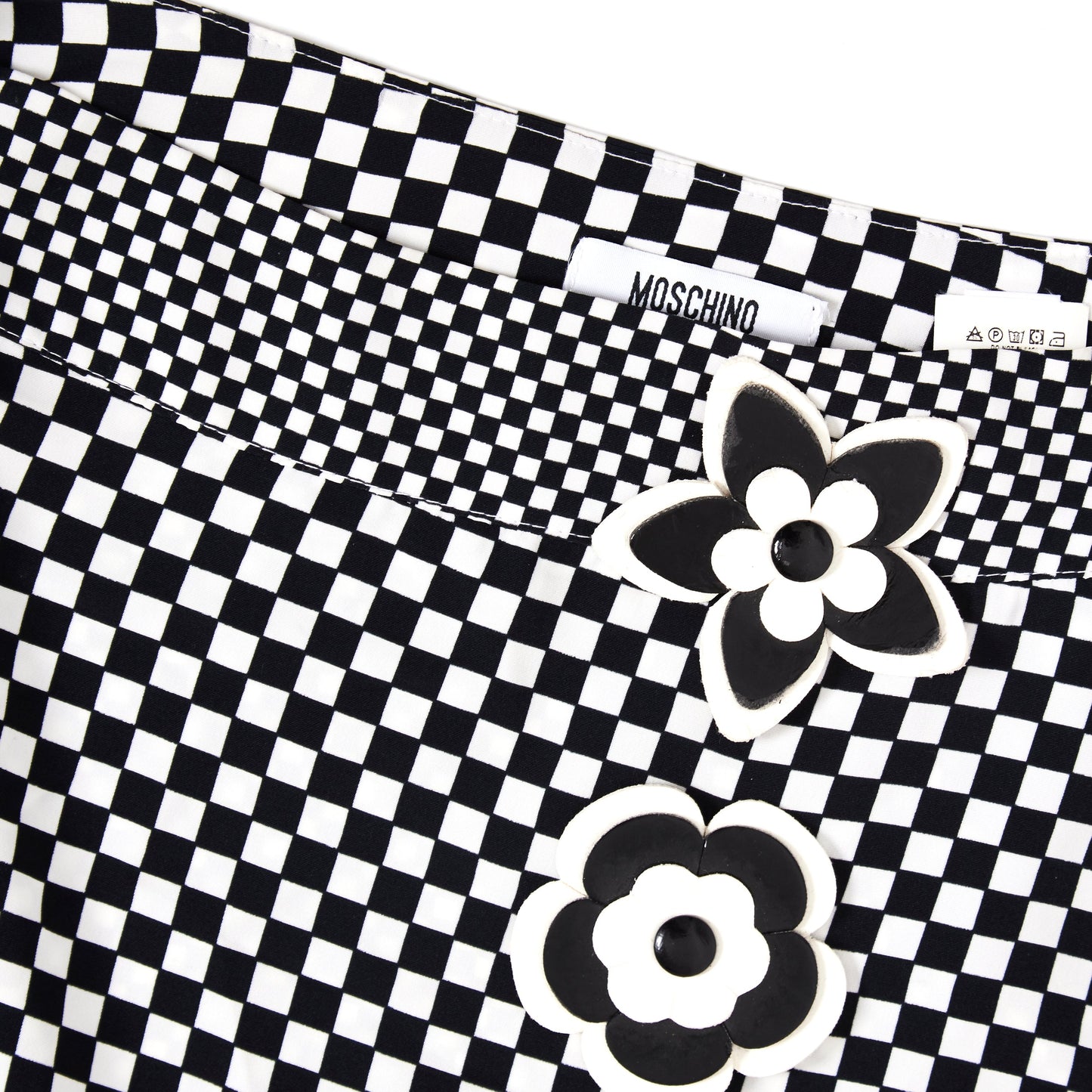 MOSCHINO Vintage Checkerboard Mini Skirt 38