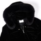 MARINA RENALDI Black PUffer Coat with Trimmed Fur 50
