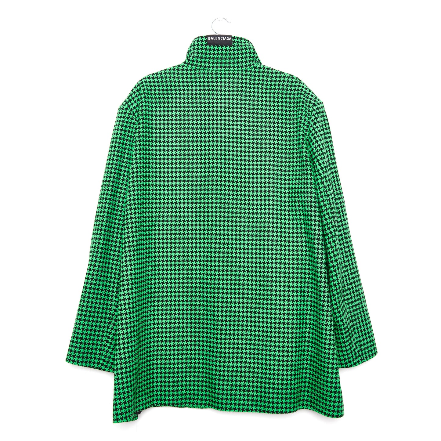 BALENCIAGA Green Houndstooth Coat 36