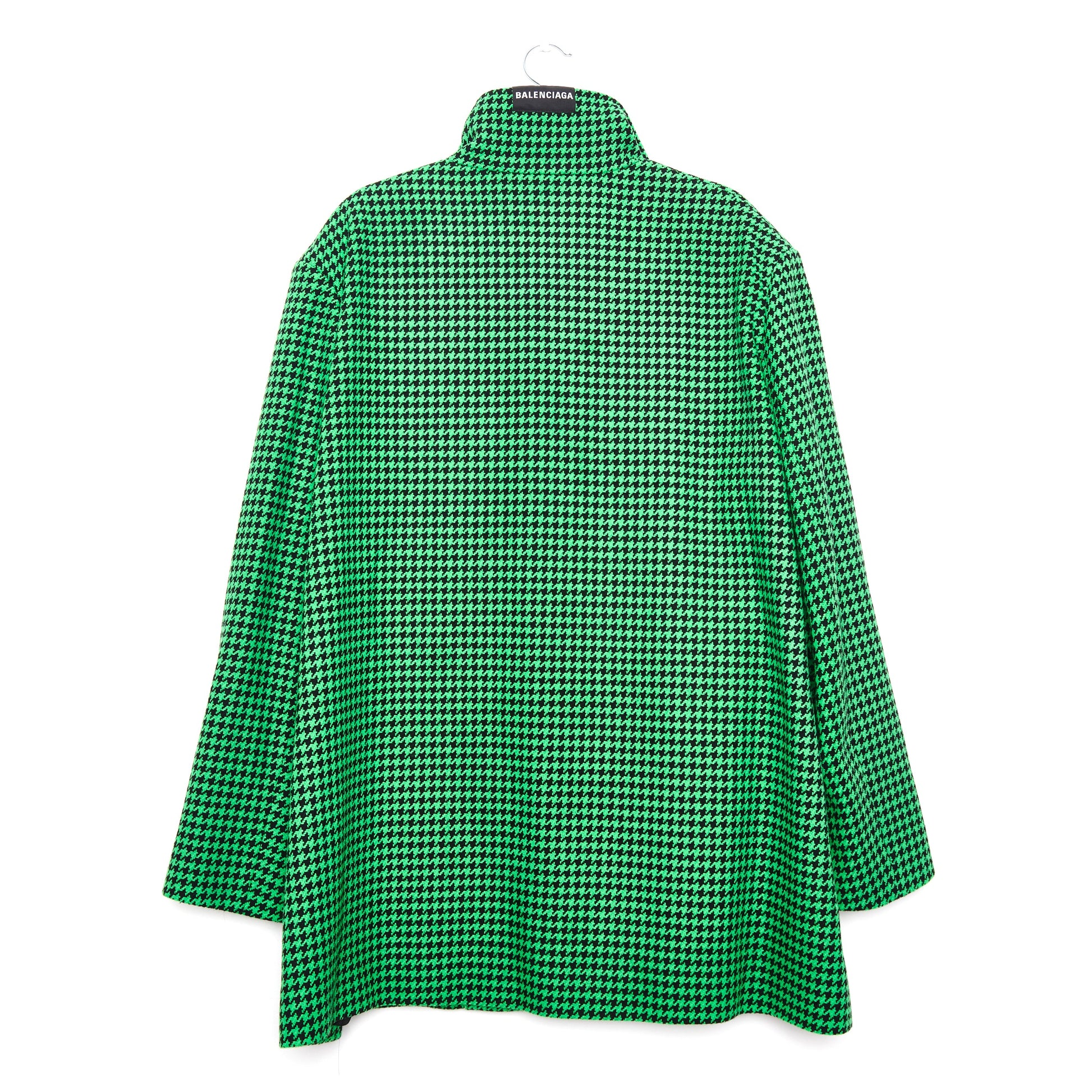 BALENCIAGA Green Houndstooth Coat 36
