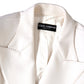Dolce & Gabbana Double Breasted Long Coat in Ivory