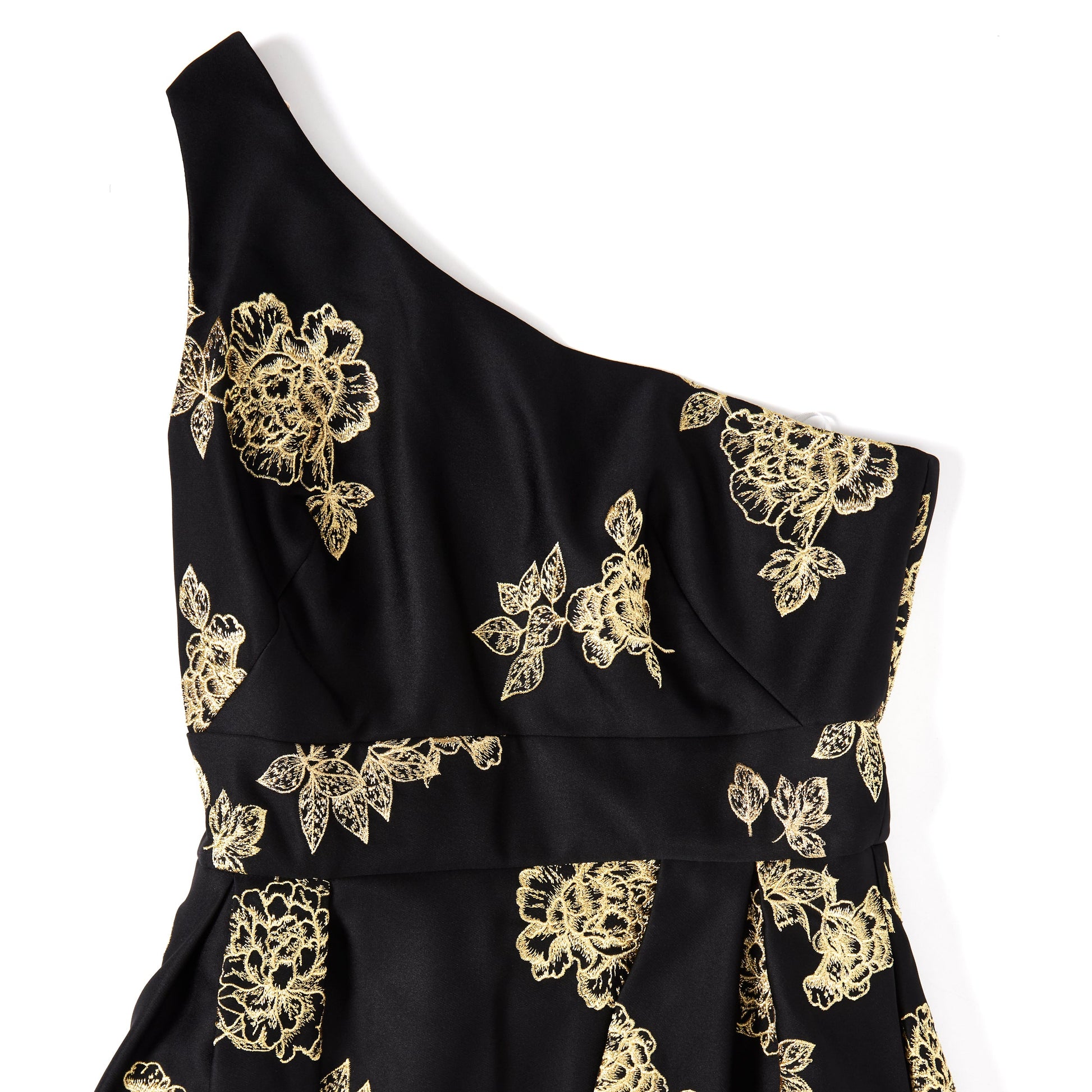 MARCHESA floral-embroidered one-shoulder gown 10