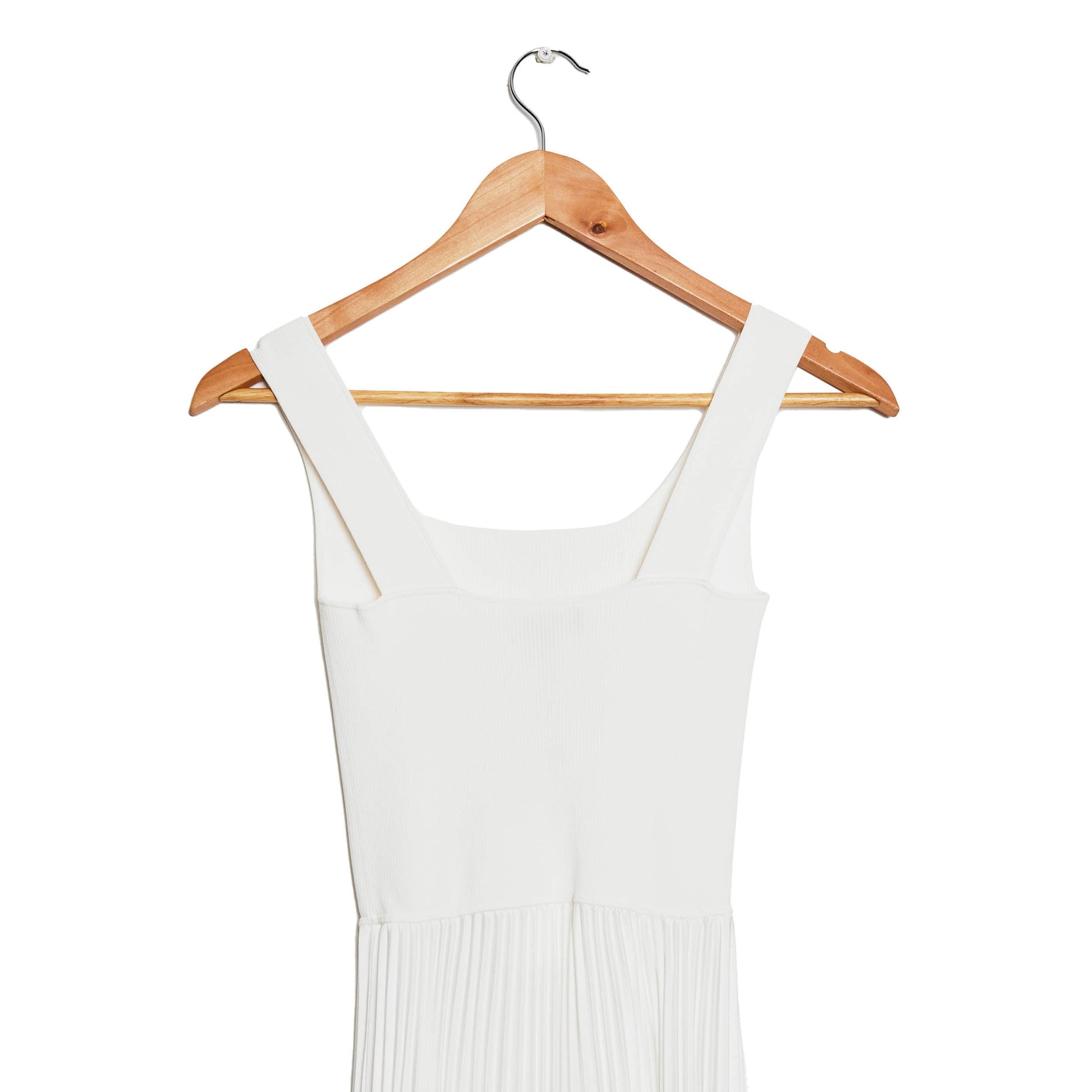 THEORY Pleated Square Neck Dress XS