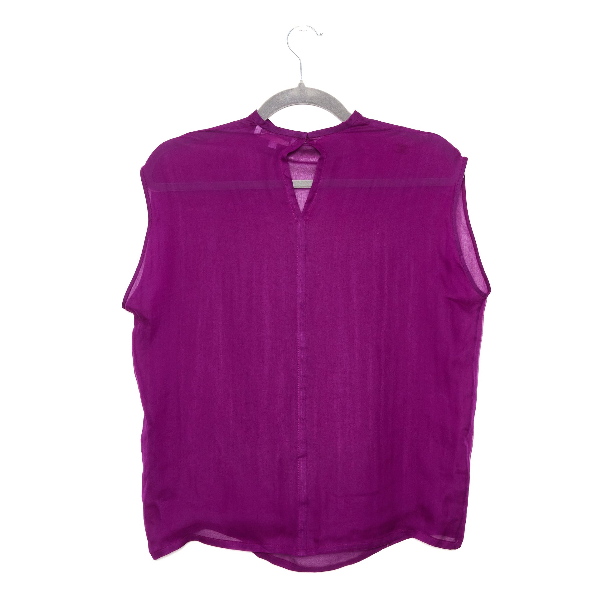 YVES SAINT LAURENT Vintage Magenta Silk Blouse 8