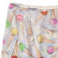 CHANEL Vintage Ice Cream Pattern Silk Skirt 38