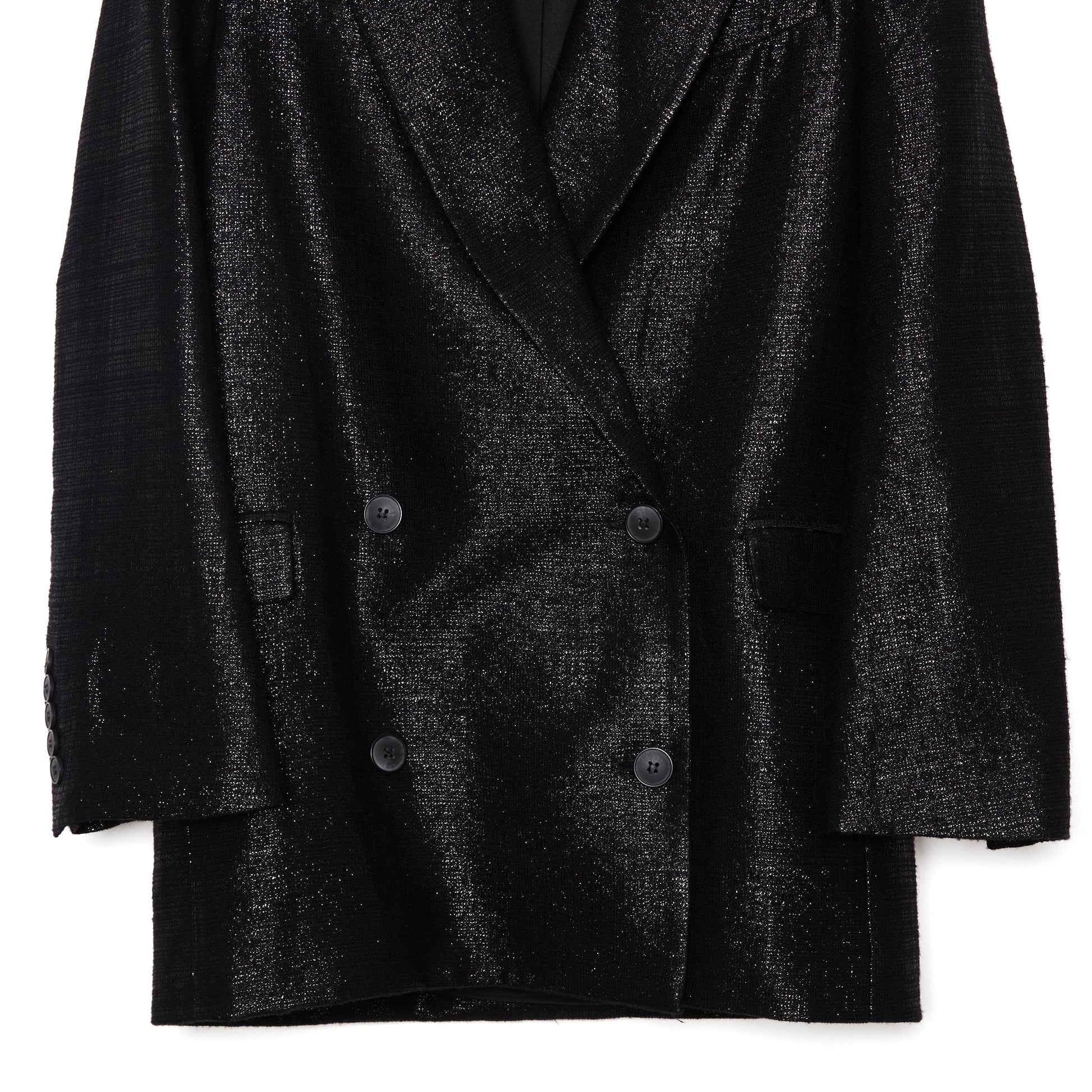CAMILLA AND MARC Belmont Lurex Metallic-Woven Black Suit Blazer 10-12