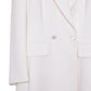Dolce & Gabbana Double Breasted Long Coat in Ivory
