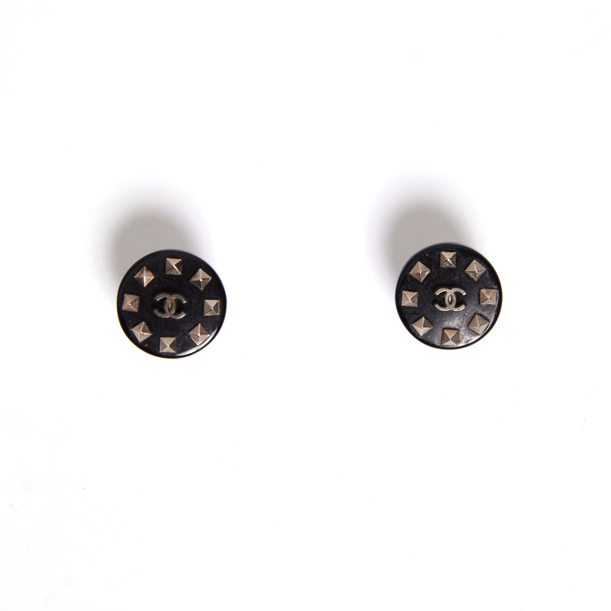 CHANEL CC Resin and Crystal Earrings