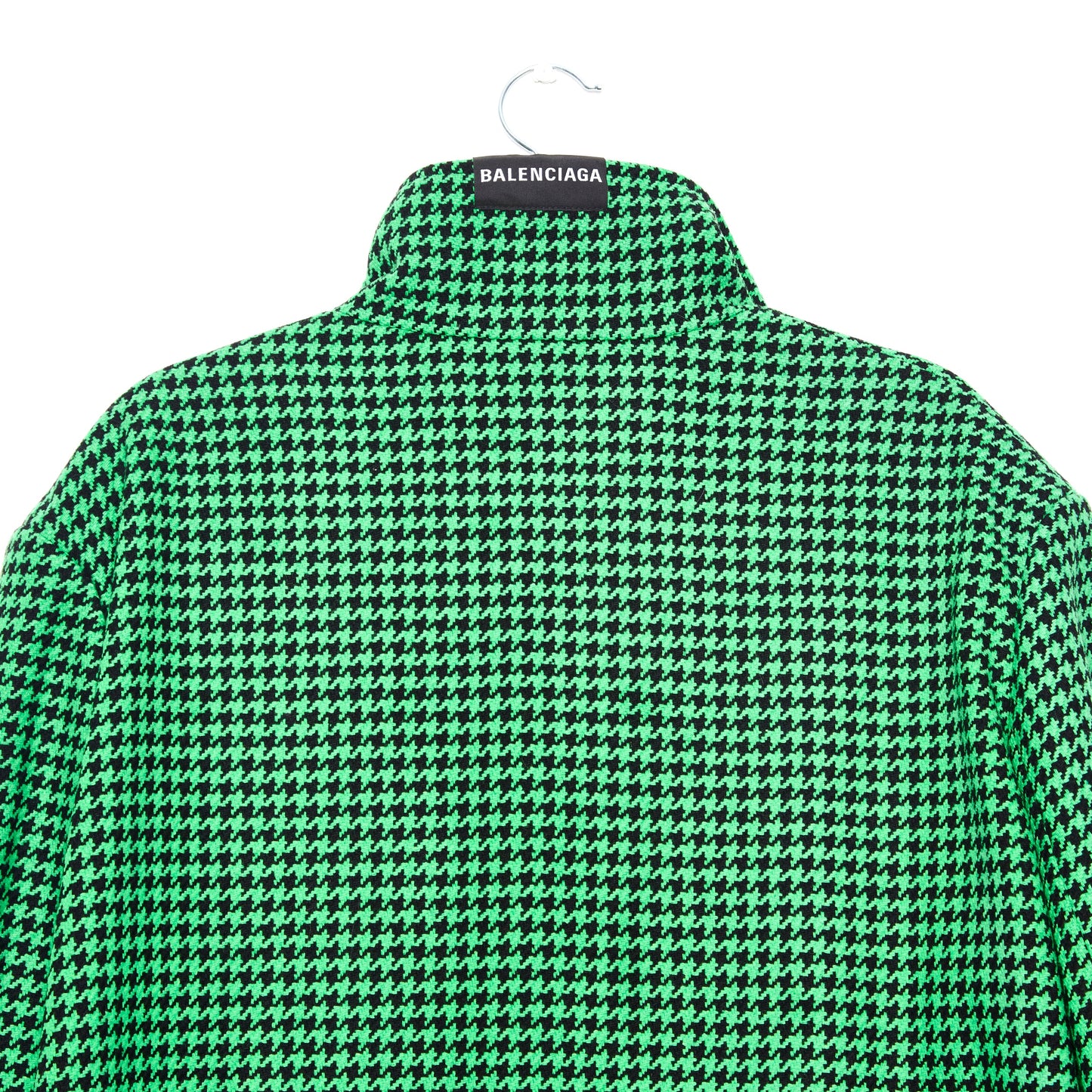 BALENCIAGA Green Houndstooth Coat 36