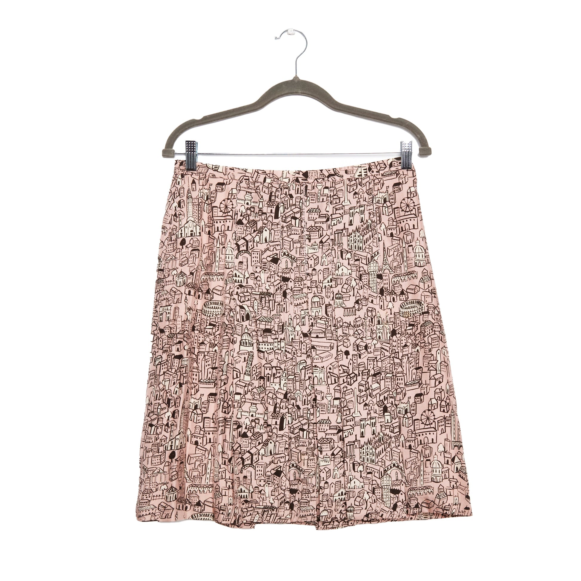 MOSCHINO  Vintage Silk Print Skirt S