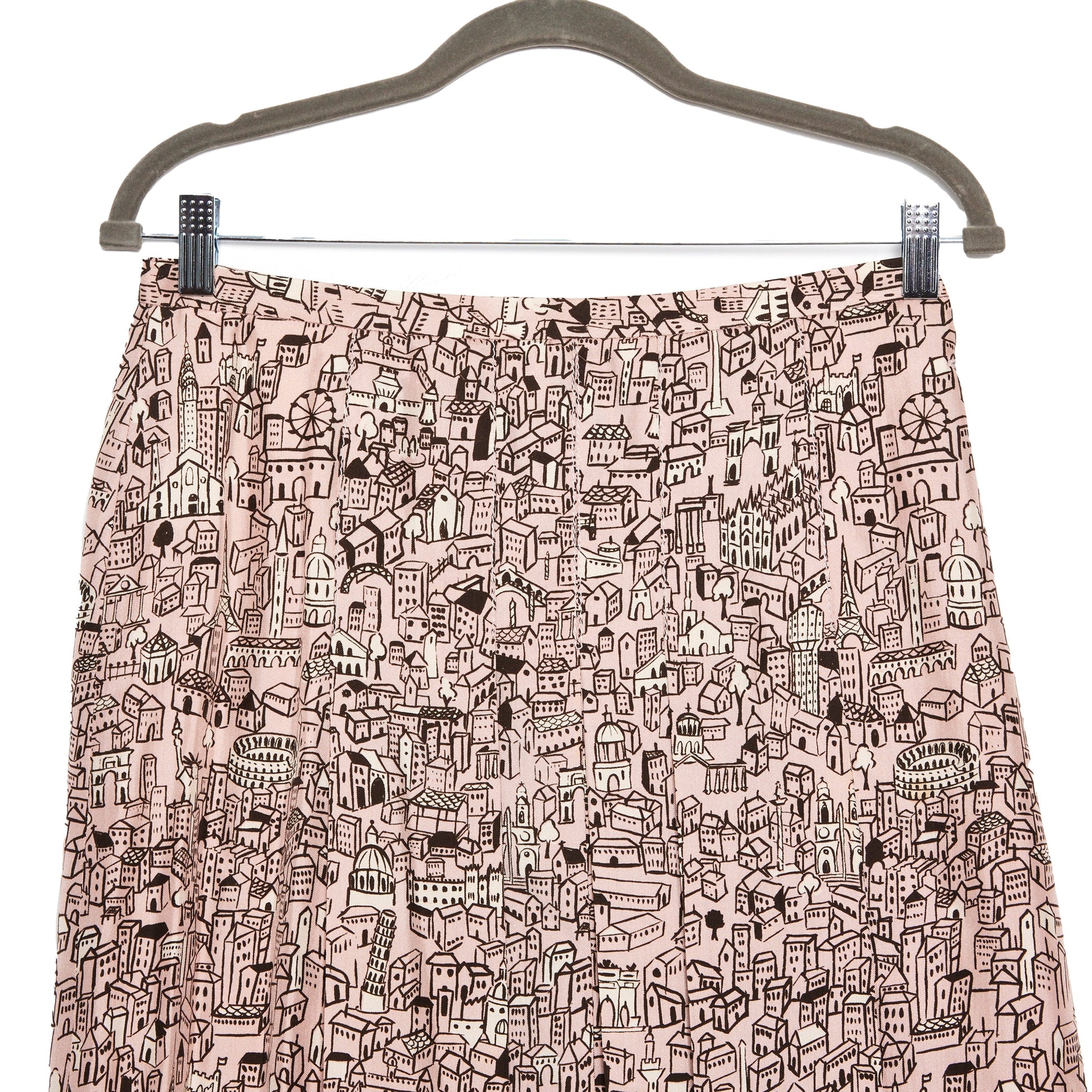 MOSCHINO  Vintage Silk Print Skirt S
