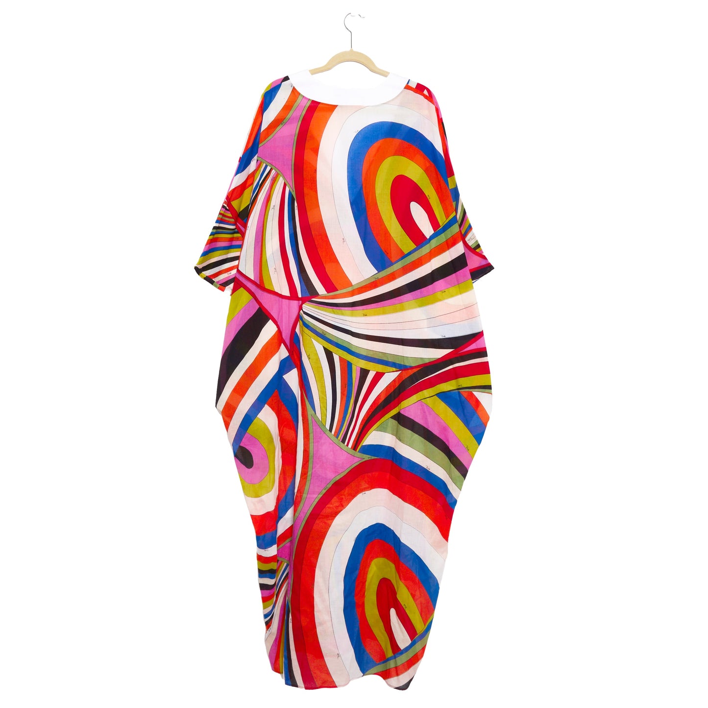 EMILIO PUCCI Red Printed Chiffon Kaftan