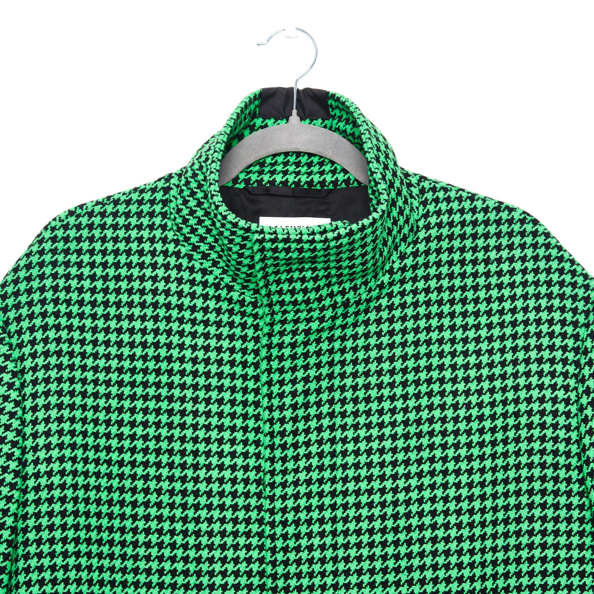 BALENCIAGA Green Houndstooth Coat 36