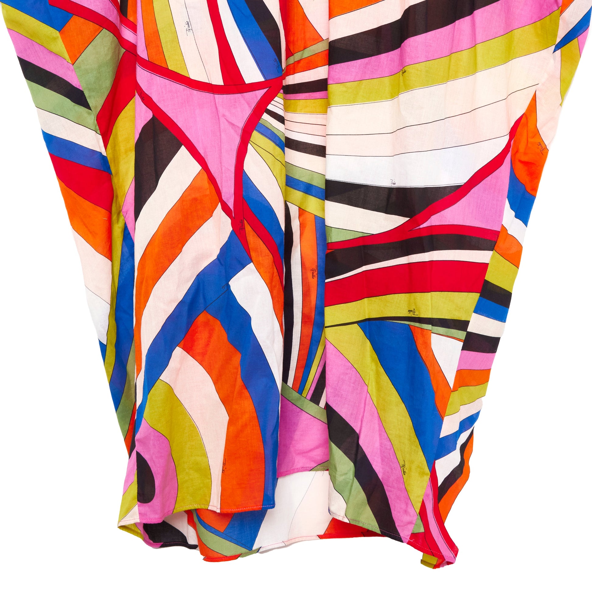 EMILIO PUCCI Red Printed Chiffon Kaftan