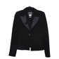 CHANEL 03C Vintage Black Wool Blazer with Satin Lapel