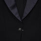 CHANEL 03C Vintage Black Wool Blazer with Satin Lapel