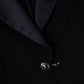 CHANEL 03C Vintage Black Wool Blazer with Satin Lapel