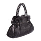 BVLGARI Black Leather Twistino Tina Tote
