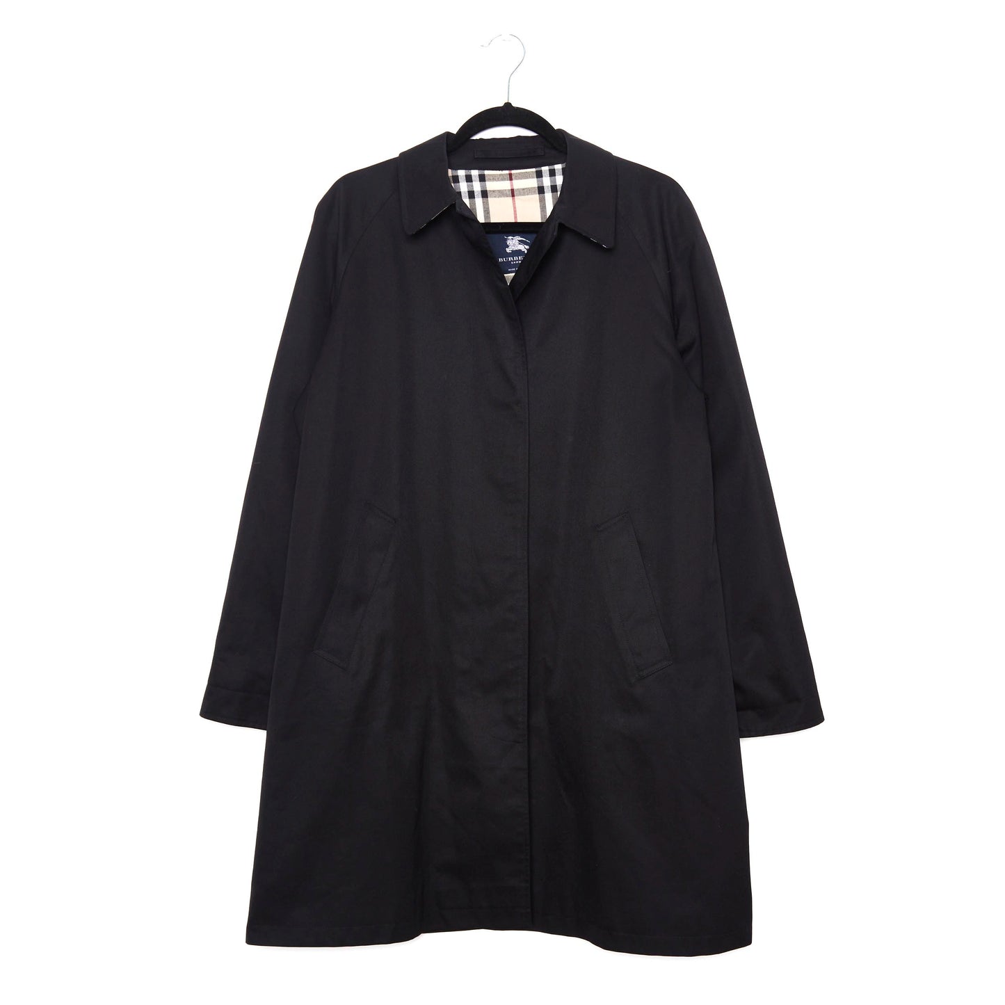 BURBERRY Short Camden Heritage Car Coat - Black
